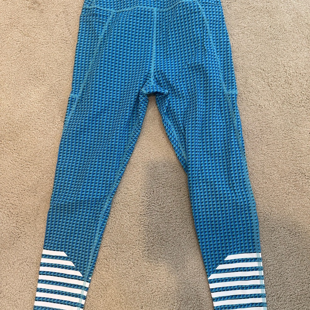 Addison Bay Textured Blue Leggings